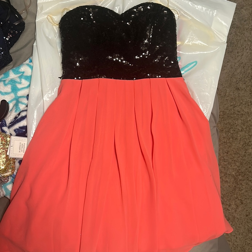 Strapless homecoming dress